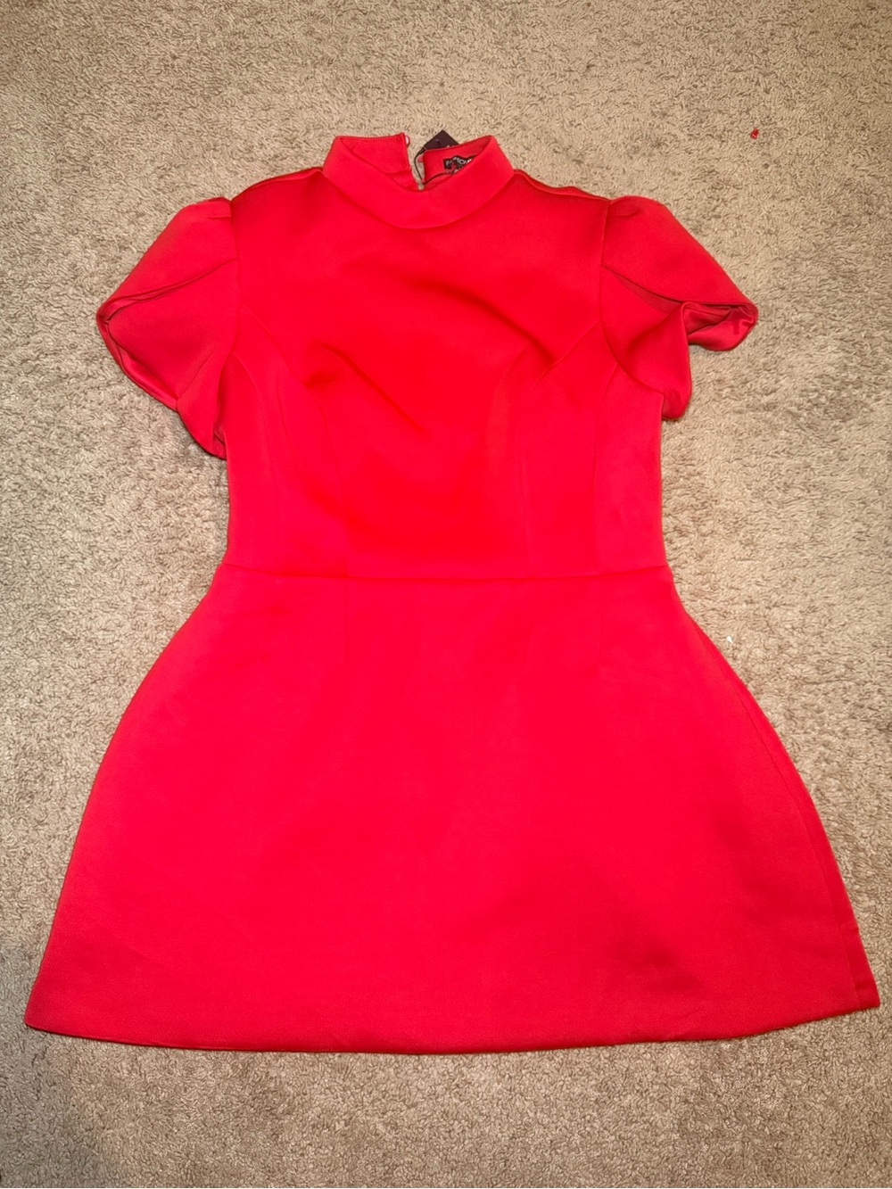 Fashion Nova Red Mini Fit-and-Flare Dress